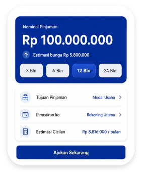 Tampilan pengajuan deposito di Upwise App