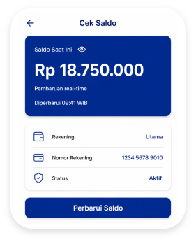Tampilan Cek Saldo Tabungan di Upwise App